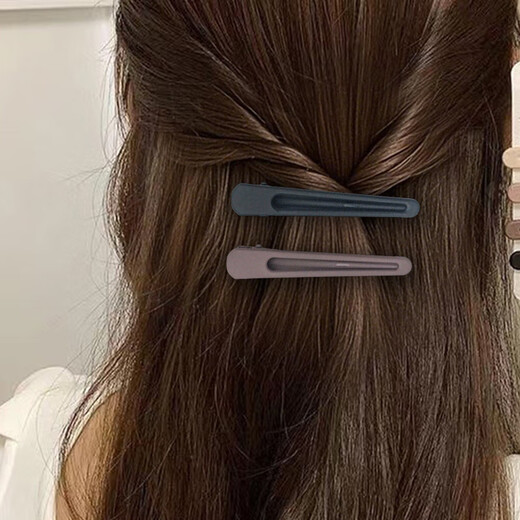 Jiao Xuefei high-end milk cafe side bangs clip 6 pack hair clip one-word clip bb clip hair clip back of the head broken hair duckbill clip