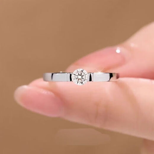 Everlasting Leaf Phoenix 999 Platinum pt950 Moissanite Ring Halo Simple Elegant Proposal Diamond Ring Women Platinum 9 Hong Kong Code Standard