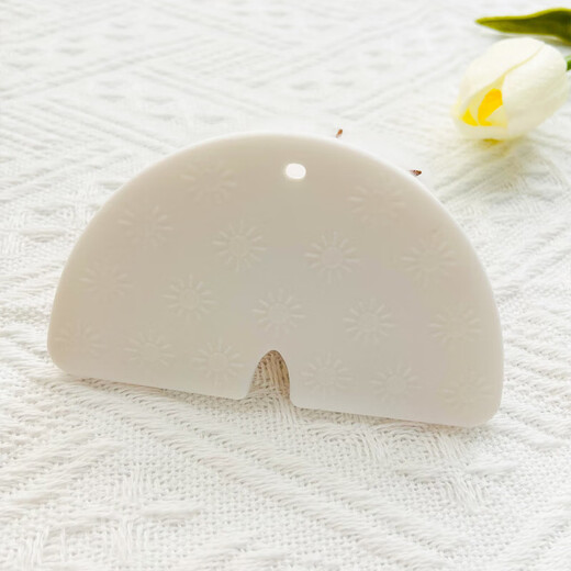 Baby teething and molar anti-biting hand rainbow silicone teether oral comfort food grade white 1 piece