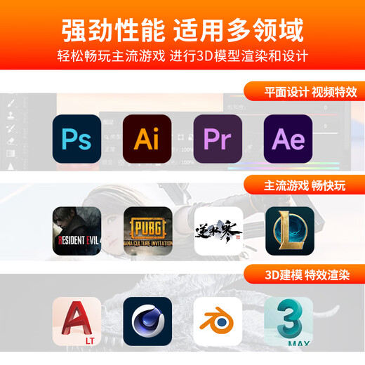 AMD & ASUS family bucket Ryzen R5 9600X/RTX5060/32G/1T e-sports game designer office desktop computer host complete set