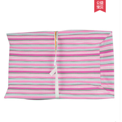 OK100 baby changing pad touch table storage baby BB crib waterproof nursing massage table bed in bed triangular white diaper pad + pink striped cotton cover 80*45*10CM