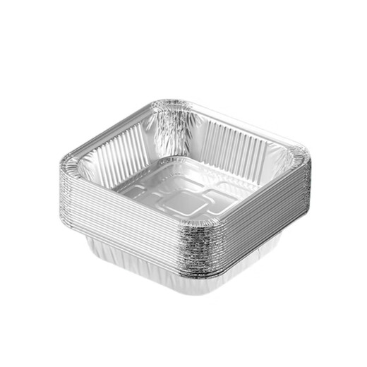 Air Fryer Tin Foil Plate Square Plate Lazy Disposable Pan Disposable After Use High Temperature Resistant Can Cook Over Open Fire Multiple Specifications Pack 20cm Large Plate Square Plate - Universal Size 70 Pack High Temperature Resistant - Not Easily Broken
