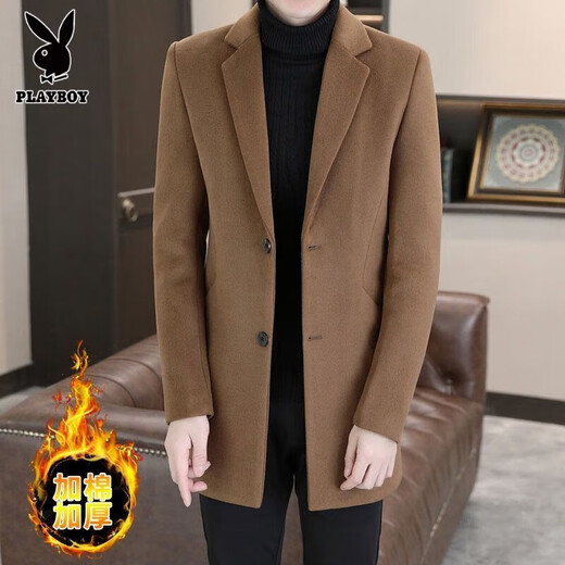Playboy can wear up to 280Jin Jin is equal to 0.5kg. Middle-aged men fat men's large size casual mid-length woolen coat men's woolen windbreaker. Black upgraded version of mid-length woolen coat thickened L. It is recommended to wear 122Jin Jin is equal to 0.5kg.