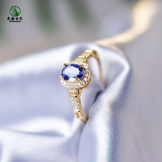 Tanzanite ring women's s925 silver niche design ring tanzanite bare stone self-discipline couple ring index finger ring 10s925 silver tanzanite ring
