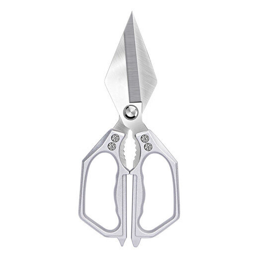 Zwilling large-head scissors for kitchen household multi-functional scissors for chicken, duck and goose bones strong stainless steel thickened fish-killing scissors K715-large-head kitchen scissors silver