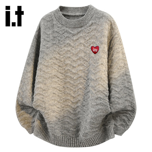 Izzue Hong Kong i.t official round neck sweater for men and women spring and autumn new trendy round neck knitted pullover tops for couples