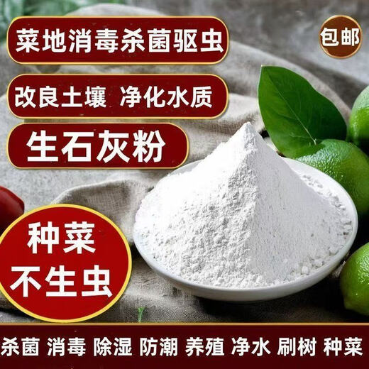 生石灰粉50斤干燥杀菌消毒除湿防潮防霉吸水净种菜杀虫驱除臭刷树 生石灰粉[20斤装]