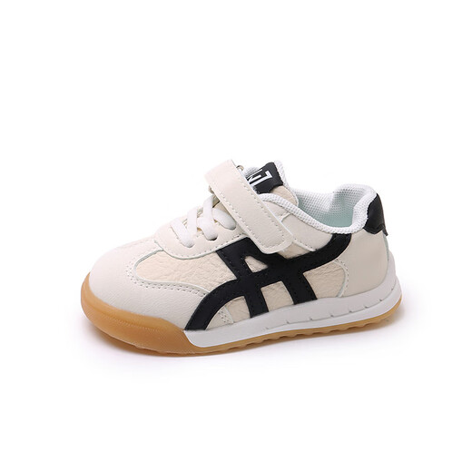 Terranis Yangma recommends 2025 spring and autumn infant breathable leather sneakers 0-1 years old 3 soft sole toddler shoes for women beige 16_inner length 12cm