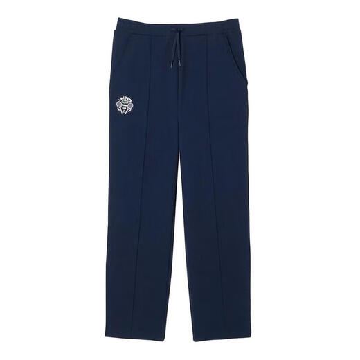 LACOSTE men's sweatpants are moisture-wicking, comfortable, close-fitting, breathable fabric, soft and skin-friendly, dark blue elastic waistband, Navy Blue, one size fits all | M