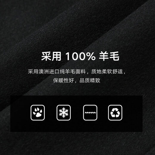 Fazeya恒源祥集团纯羊毛西服男秋冬商务休闲新款毛呢西装外套单西上衣 黑色（100%羊毛） XL (180)（建议140-160斤）