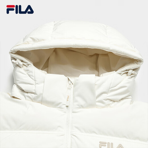 FILA Official RGB Down Women's Down Jacket 2025 Winter Far Infrared Heating Bread Jacket Hooded Warm Jacket
