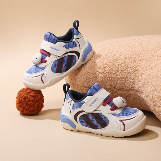 Dr. Kong (DR KONG) winter soft-soled baby shoes for boys and girls, lightweight breathable baby shoes and toddler shoes, m/blue 22, foot length about 12.7-13.3