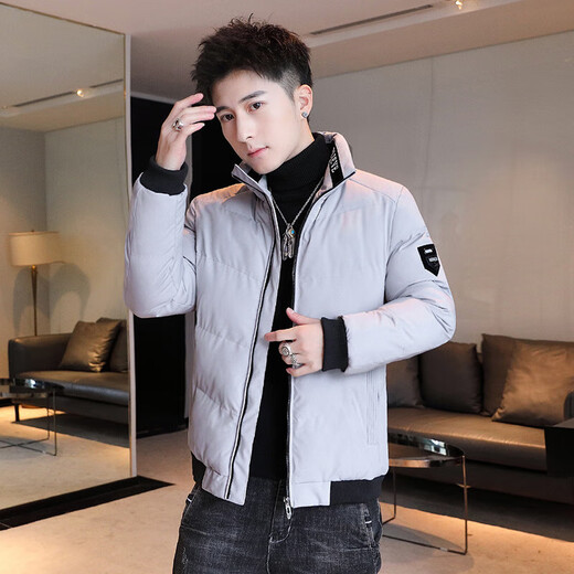 Cotton coat men's autumn and winter coat 2025 new trend thickened cotton coat work wear trendy brand cotton jacket trend black 4XL