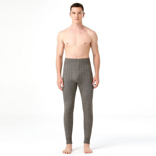 Ordos wool men's and women's pants women's thickened cashmere men's wool high-waist slim warm pants leggings autumn and winter men's dark gray 9030 L 170