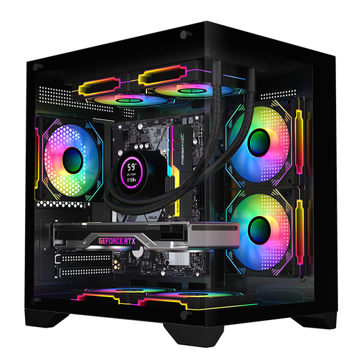 Yeston 24-issue interest-free AMD R5 5600/7500F/9600X/9060XT/7650GRE/6800XT/9070XT complete desktop assembly computer DIY host with five 7500F+RX9060XT 8G