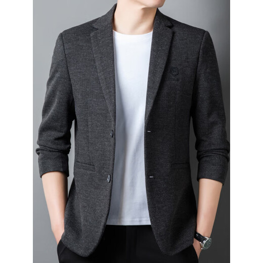 AX Armani men's suit spring and autumn business casual woolen jacket blue M 170 90-120Jin Jin equals 0.5 kg
