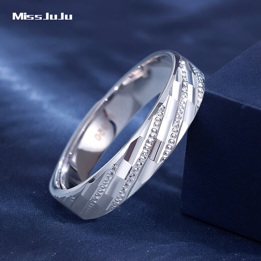 Miss JuJu pt950 platinum ring for men and women, couple ring, platinum morning and evening engagement ring, live ring, 5.9-6.1g (20-22# can be worn)