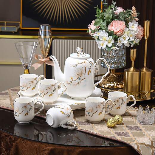 Zhengye light luxury water cup set housewarming moving gift new Chinese style household ceramic cup tea set complete set