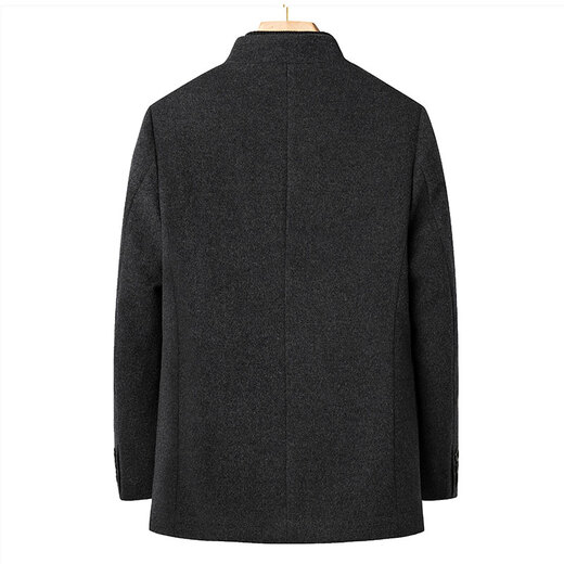 GOLDLION G+ Goldlion autumn and winter tunic suit for men with Chinese style wool casual suit for men with Chinese stand collar thickened woolen outer black M 170 recommended 95-125 Jin Jin is equal to 0.5 kg