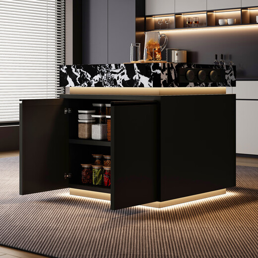 KSALOY island cabinet can be customized separately for open kitchen slate guide table and small apartment high-end inverted dining table. Enjoy version 0.7m island counter in multiple colors (no socket). Single island cabinet