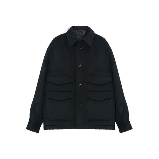 IN YASAKO Letters from the Desert Shirt-style safari style retro camel velvet jacket short jacket jazz black (pre-sale) S