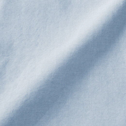 MUJI Women's Cotton Washed Oxford Button Collar Long Sleeve Shirt Women's Shirt Jacket Top 25 Winter Women's Saxon Blue S (155/80A)