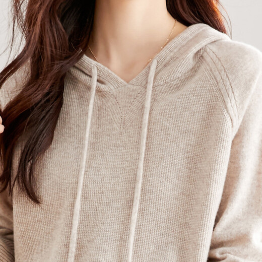 Shexi (Srcr) pure wool sweater autumn and winter all wool hooded sweater 100% wool urban casual sweater sweater