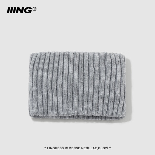 IIING hat control winter sports knitted autumn and winter daily wear woolen headband wide-brimmed headband color hairband for women gray