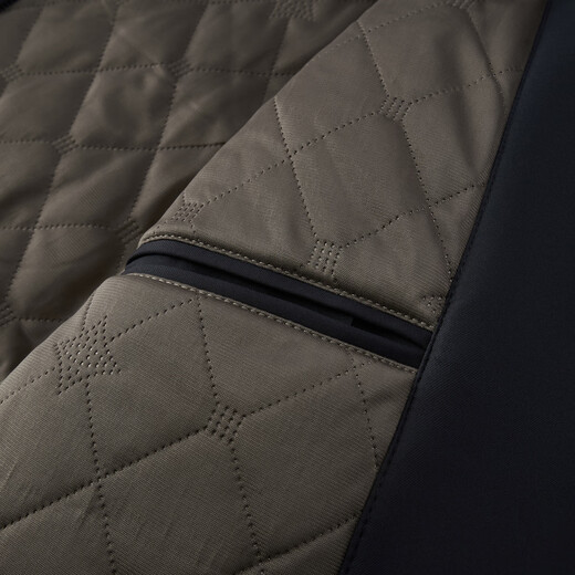 Shanshan (FIRS) Mulberry Silk Liner Men's Autumn and Winter Cotton Lapel Embossed Thickened Warm and Close-fitting Business Casual Jacket