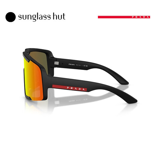 PRADALINEA ROSSA/Prada sunglasses men's sunglasses 0PS B07S matte black frame/dark brown mirror yellow lens 1BO70U