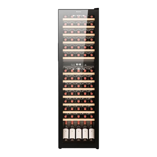 Bacchus wine cabinet thermostatic cabinet embedded household multi-functional single door double temperature refrigerator air-cooled frost-free office restaurant fresh ice bar beverage cabinet vertical display cabinet tea cabinet YC-208 air-cooled dual temperature full flat shelf 70 bottles