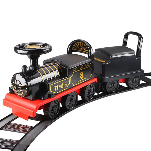 Small train toy can seat people, electric large size 2 children, 3 people, 4 rail cars, 5 remote control cars, 6-year-old boy car, retro locomotive remote control to walk at will, load-bearing 150Jin, Jin is equal to 0.5kg, no pressure