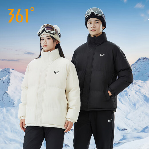 361 Men's and Women's Warm Thickened Casual Winter Jacket Short Cotton Jacket 652434739F Super Black M