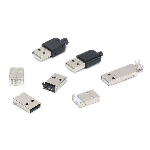 YourCeeType-Type A/Type B USB connector socket female socket male patch pin sinking plate soldering wire connector charging port USB-A female 10.0_four-pin patch_borderless Specifications