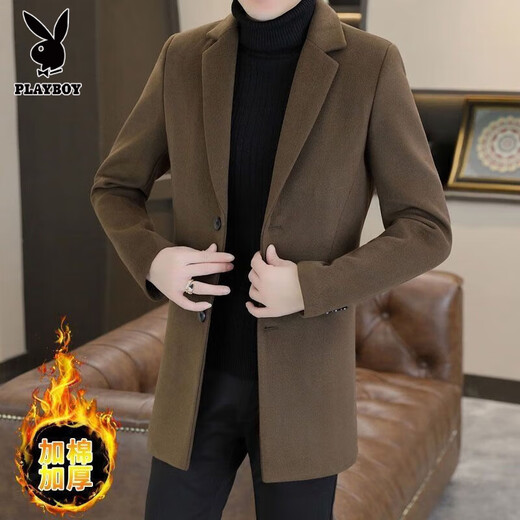 Playboy can wear up to 280Jin Jin is equal to 0.5kg. Middle-aged men fat men's large size casual mid-length woolen coat men's woolen windbreaker. Black upgraded version of mid-length woolen coat thickened L. It is recommended to wear 122Jin Jin is equal to 0.5kg.