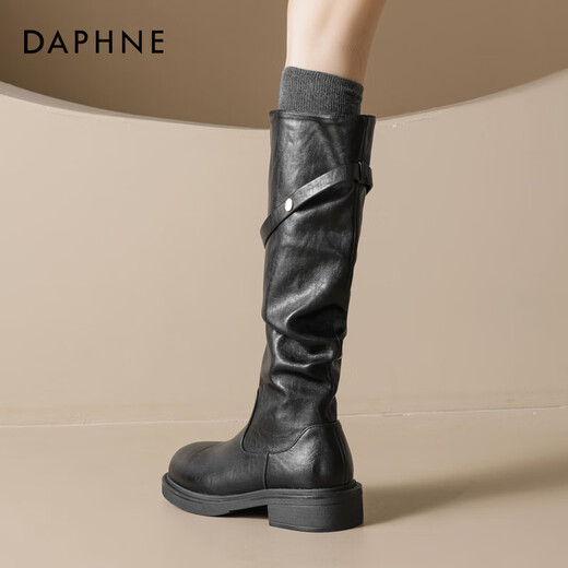 Daphne Maillard pile boots women's 2025 new boots high boots knight boots black 38