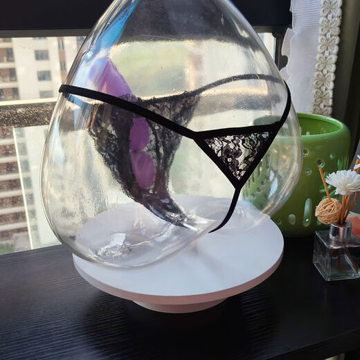 T-string men's sexy transparent opening breathable JJ bag bag T underwear U convex temptation bullet separation black short open 1 piece L L, recommended 130-200Jin Jin equals 0.5 kg within