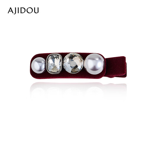 AJIDOU red velvet series hair clip women's fashion velvet hair accessories red 1 piece