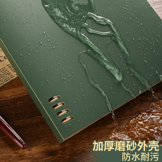 三木（SUNWOOD）A5/60张120页不硌手活页本 复古外壳8孔可拆卸活页笔记本 换附索引页 考研错题作业本 红色 1389 