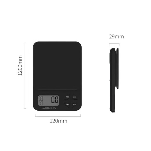 CLITON small precision kitchen electronic scale hand-brewed coffee smart timing scale baking scale coffee bean weighing food scale