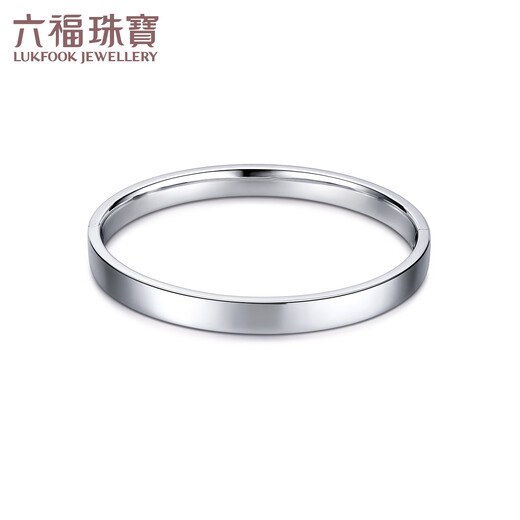 Lukfook Jewelry Platinum 950 Tire Bracelet Electric Black Craft Oval Royal Platinum Bracelet Couple Style Single Piece Price L04P0028DS 60mm-22.80g (including labor cost 2531 yuan) Electric Black Bracelet