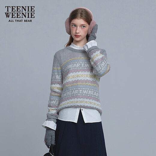 Teenie Weenie Bear Women's Sweater 25 Winter New Mohair Warm and Comfortable Jacquard Pullover