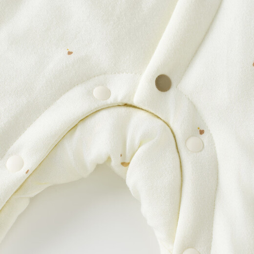 Tongtai (TONGTAI) baby jumpsuit autumn and winter pure cotton quilted baby clothes newborn baby clothes thin cotton romper warm white 90cm