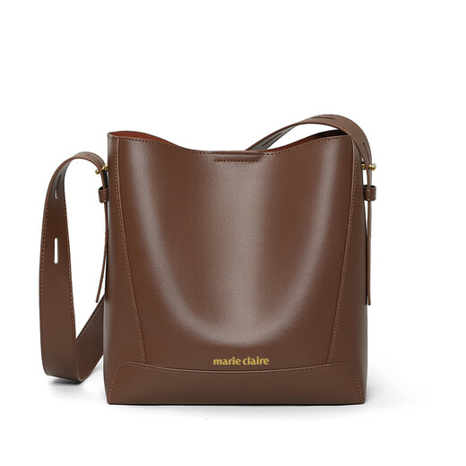 Marie Claire bag women's 2025 young luxury women's bucket bag shoulder bag for wife and girlfriend birthday gift high-end brown brand gift box
