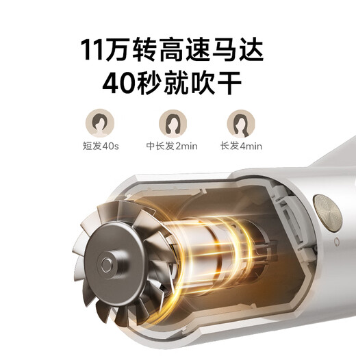 Chai Mi Shao Guang G20 Home Hair Dryer Constant Temperature Quick Drying Hair Dryer Negative Ion High Speed Hair Care Leafless Hair Dryer Gift Gift Honey Yellow AHD12B