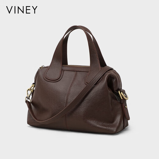 Viney cowhide bag women's bag large capacity portable commuting shoulder crossbody bag birthday gift high-end gift to girlfriend and wife