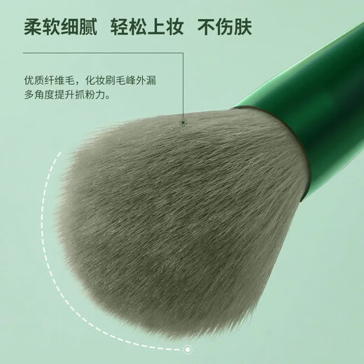 Makeup brush set, 13 pieces, Four Seasons Green soft-bristled powder brush, high-gloss blush brush, eye shadow brush, beauty tools, 13 pieces, coffee color