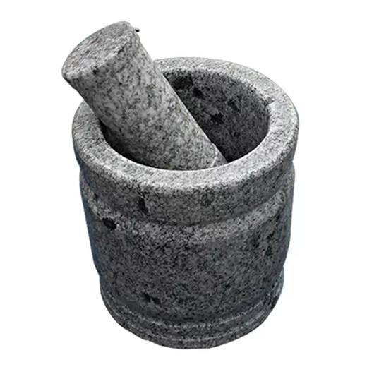 Yusenyi garlic peeler, natural garlic mortar, medicine jar, household garlic press, stone garlic masher, garlic press, garlic grinder, large stone mortar with lid