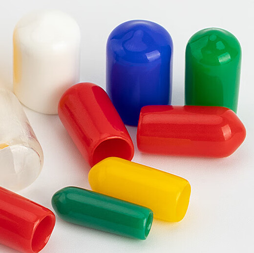 Yifengyuan rubber protective sleeve screw thread protective sleeve screw thread plug steel pipe nut cap PVC plastic rubber sleeve inner diameter 47 mm-100 pieces default black