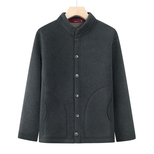 Xiaofu middle-aged and elderly men's velvet thickened dad's winter warm jacket tops cold-proof bottoming shirt for the elderly and grandpa inner wear
